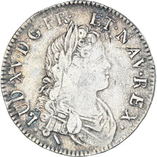 Monnaie, France, Louis XV, 1/2 Ecu de France-Navarre, 1719, Lille, Rare, TB+