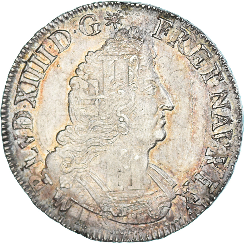 Coin, France, Louis XIV, 1/2 Ecu aux palmes, 1693, Paris, réformé, VF(30-35)