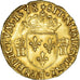 Francia, Henri III, Écu d'or au soleil, 1578, Bayonne, 2nd type, Oro, BB+