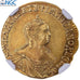 Russia, Elizabeth, Rouble, 1758, Krasny, Złoto, NGC, AU58, KM:22