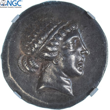 Aeolis, Tetradrachm, ca. 155-143 BC, Kyme, Stephanophoric type, Silver, NGC, AU