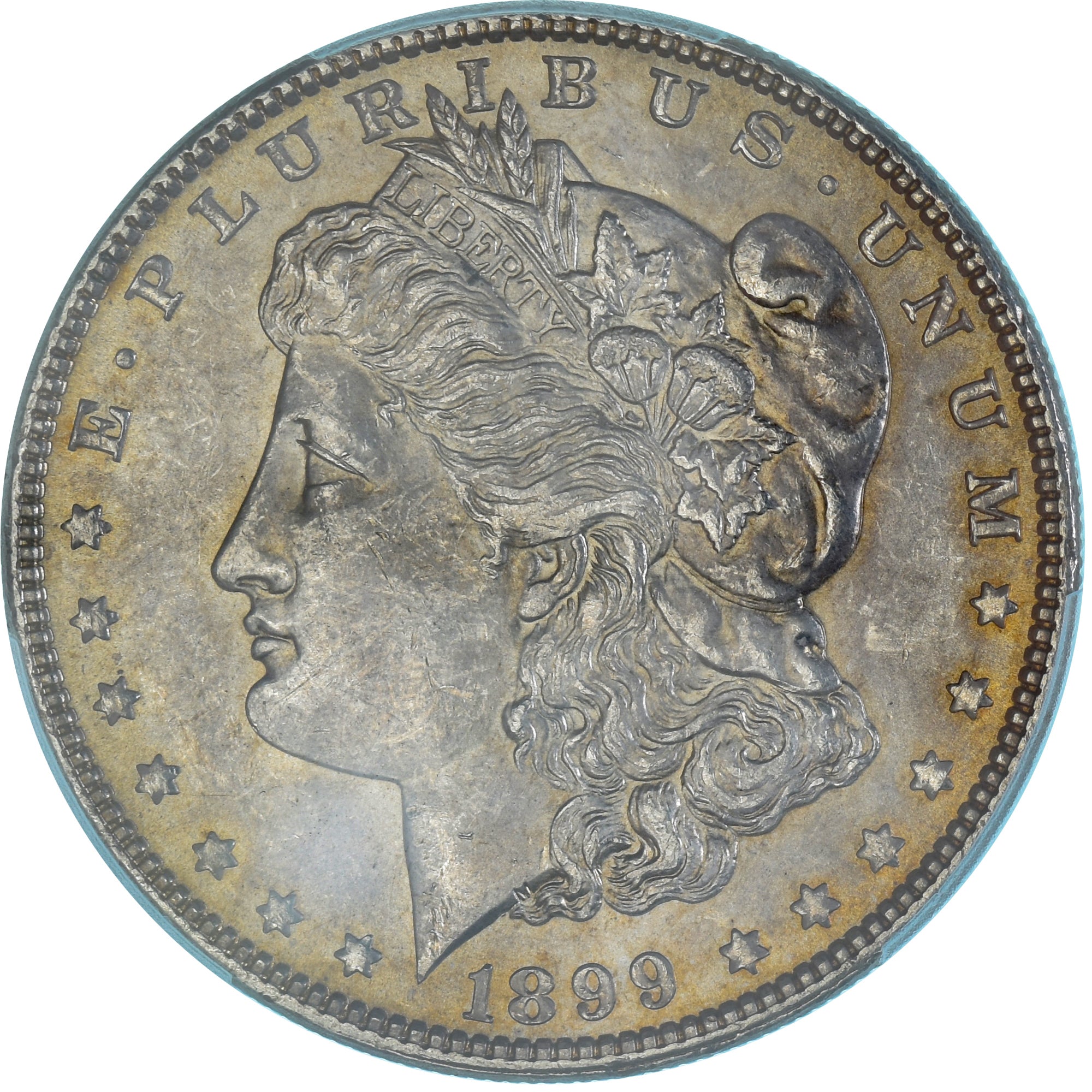 Coin, United States, Morgan dollar, 1899, U.S. Mint, Philadelphia, PCGS, MS62