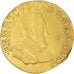 Francia, Henri II, Double Henri d'or, 1558, Rouen, 1st Type, Oro, BB+