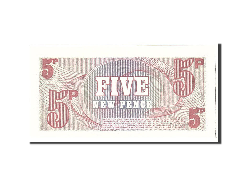 Billet, Grande-Bretagne, 5 New Pence, 1972, Undated, KM:M44a, NEUF