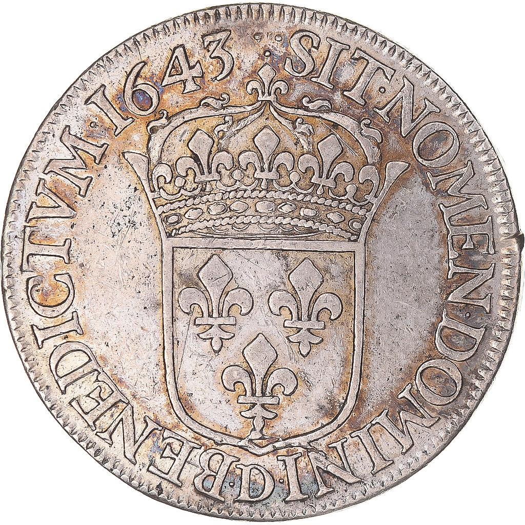 Francja, Louis XIII, Écu de 60 Sols, 2ème poinçon de Warin, 1643, Lyon
