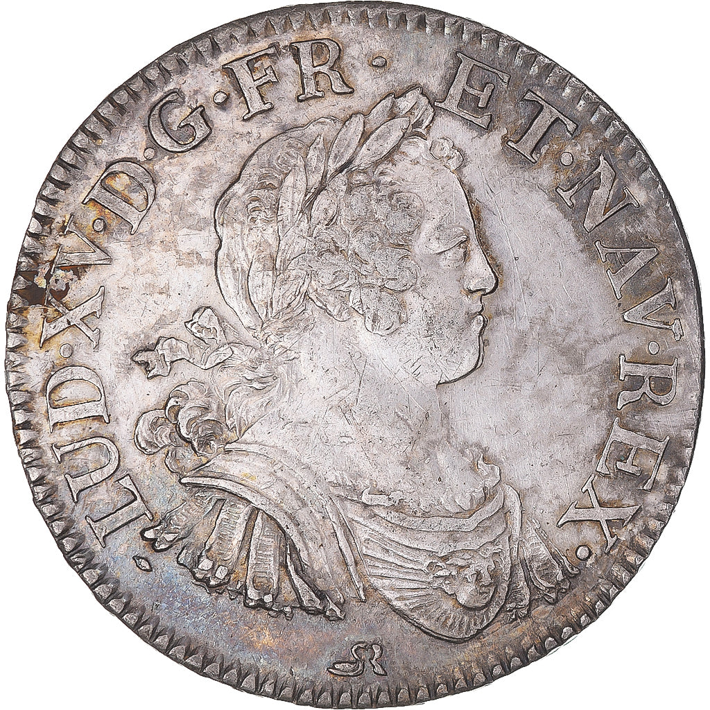 France, Louis XV, Ecu aux 8 L, 1725, Rouen, Argent, TTB+, Gadoury:320