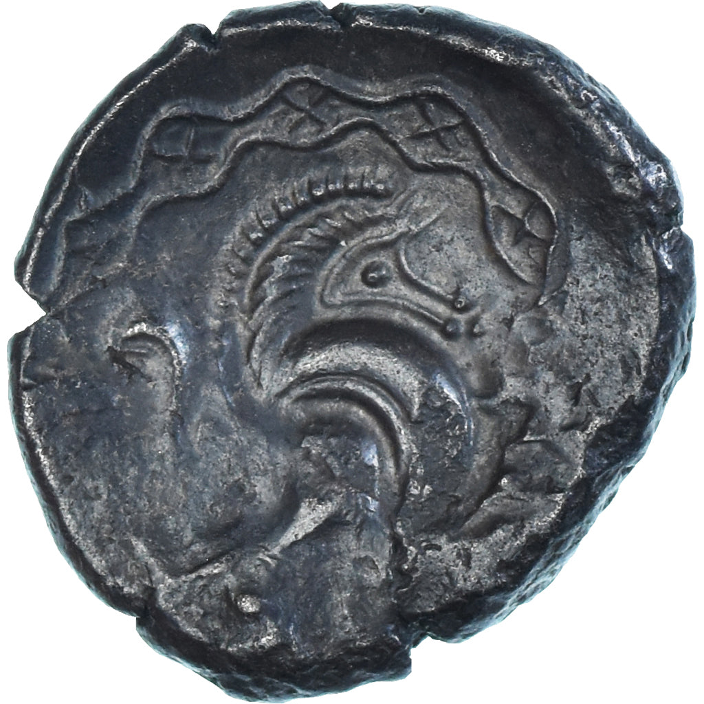 Monnaie, Coriosolites, Statère, 80-50 BC, Classe III, TTB, Billon, Latour:6614