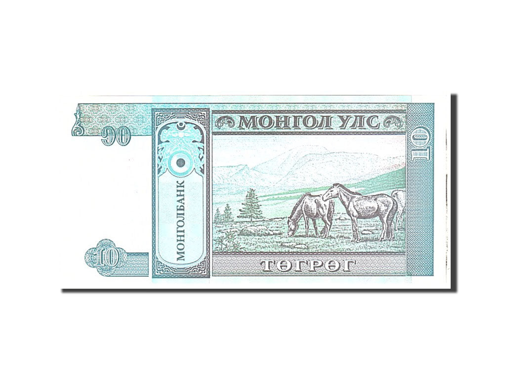 Banknote, Mongolia, 10 Tugrik, 2000, Undated, KM:62a, UNC(65-70)