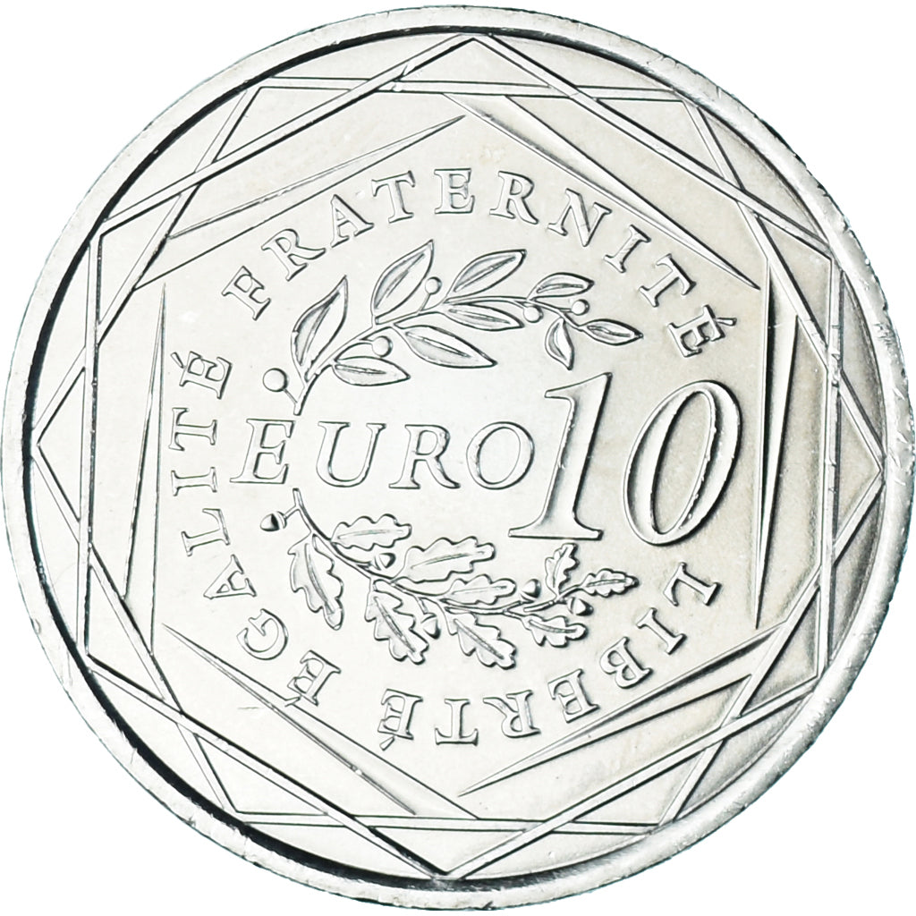 Frankrijk, Semeuse, 10 Euro, 2009, Paris, UNC, Zilver
