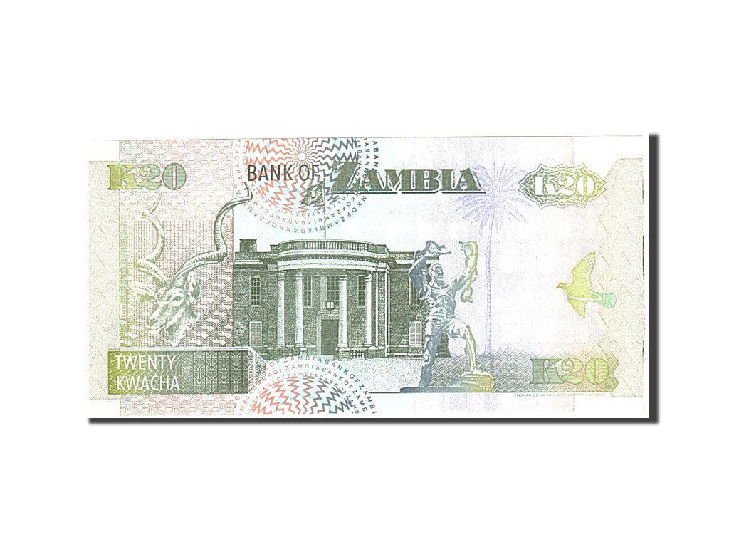 Banknote, Zambia, 20 Kwacha, 1992, Undated, KM:36a, UNC(65-70)