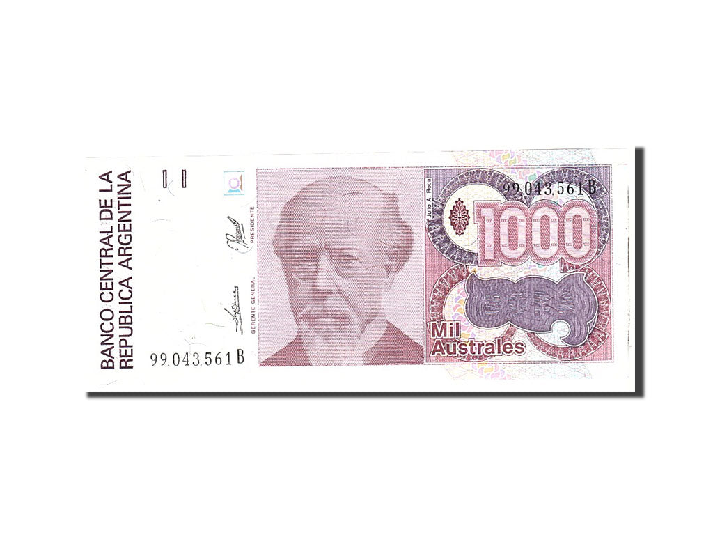 Banknote, Argentina, 1000 Australes, 1988, Undated, KM:329a, UNC(65-70)