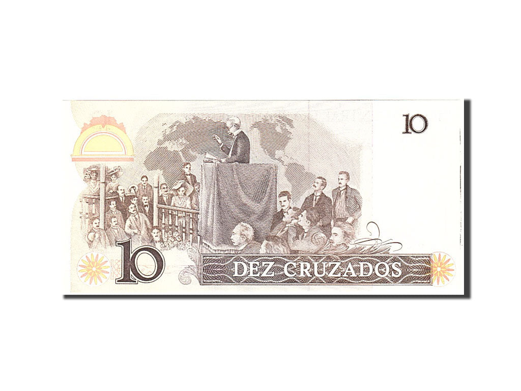 Banknote, Brazil, 10 Cruzados, 1987, Undated, KM:209b, UNC(65-70)