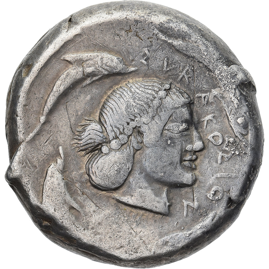 Coin, Sicily, Hieron I, Tetradrachm, ca. 475-470 BC, Syracuse, VF(30-35)