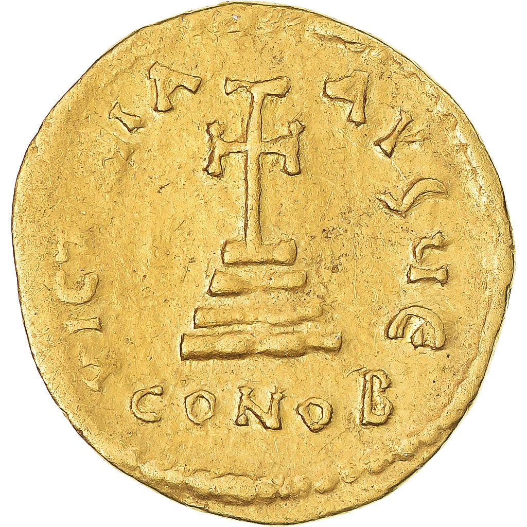 Heraclius, with Heraclius Constantine, Solidus, 613-641, Constantinople, Gold