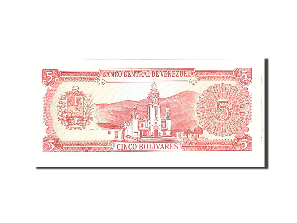 Banknote, Venezuela, 5 Bolivares, 1989, 1989-09-21, KM:70b, UNC(65-70)