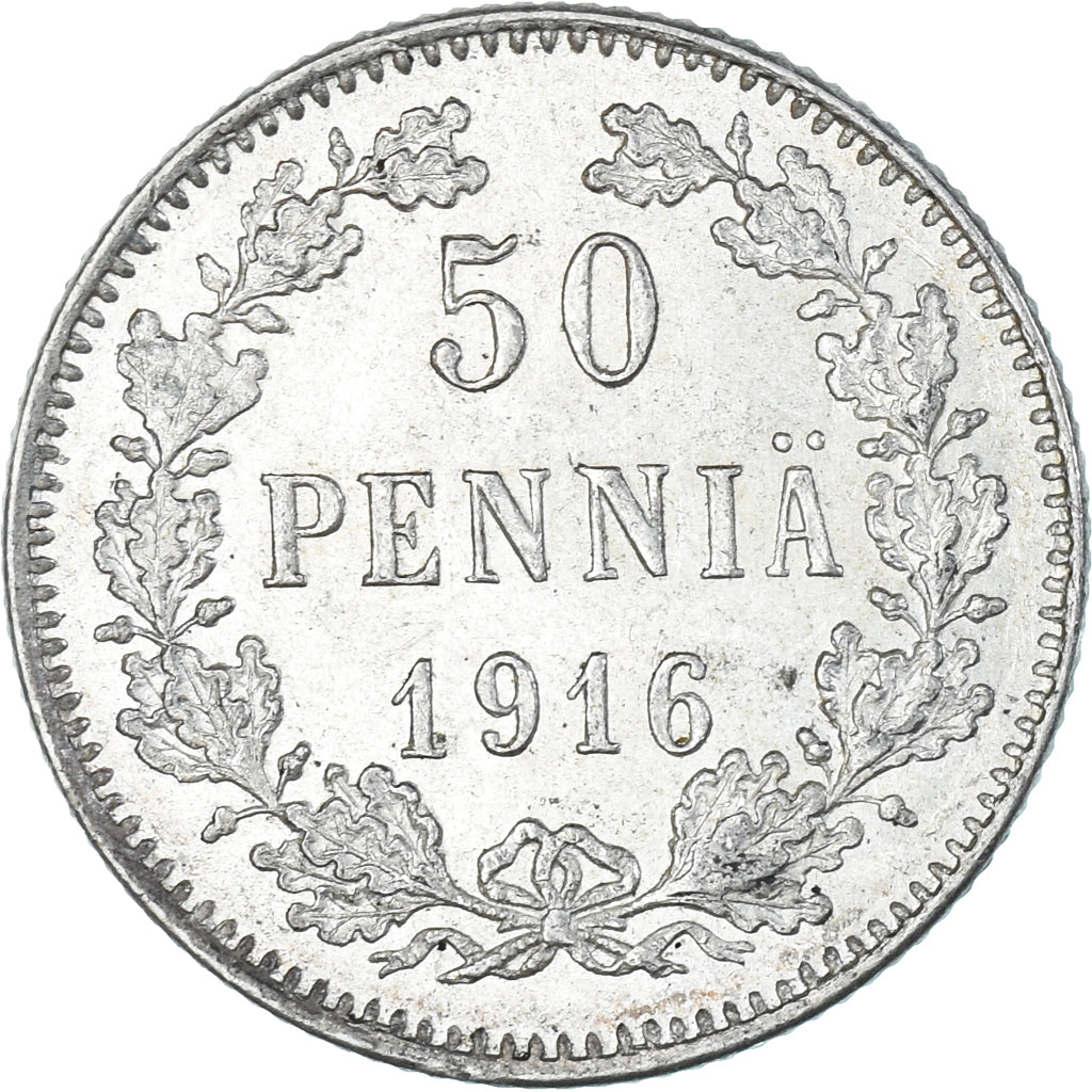 Monnaie, Finlande, Nicholas II, 50 Penniä, 1916, Helsinki, SUP, Argent, KM:2.2