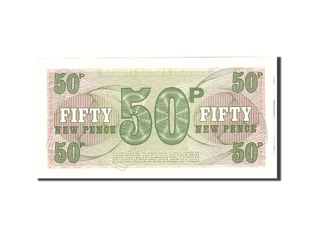 Billete, 50 New Pence, 1972, Gran Bretaña, KM:M49, Undated, UNC