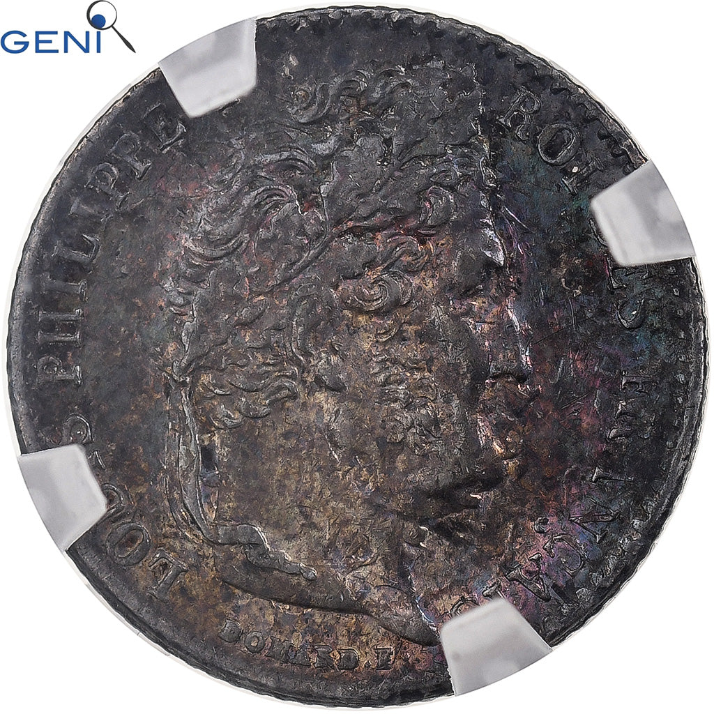 France, Louis-Philippe I, 1/4 Franc, 1838, Paris, Silver, GENI, AU58