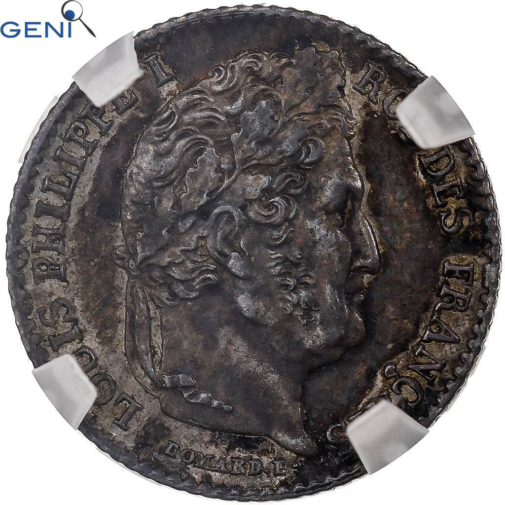 France, Louis-Philippe I, 1/4 Franc, 1835, Paris, Silver, GENI, MS63