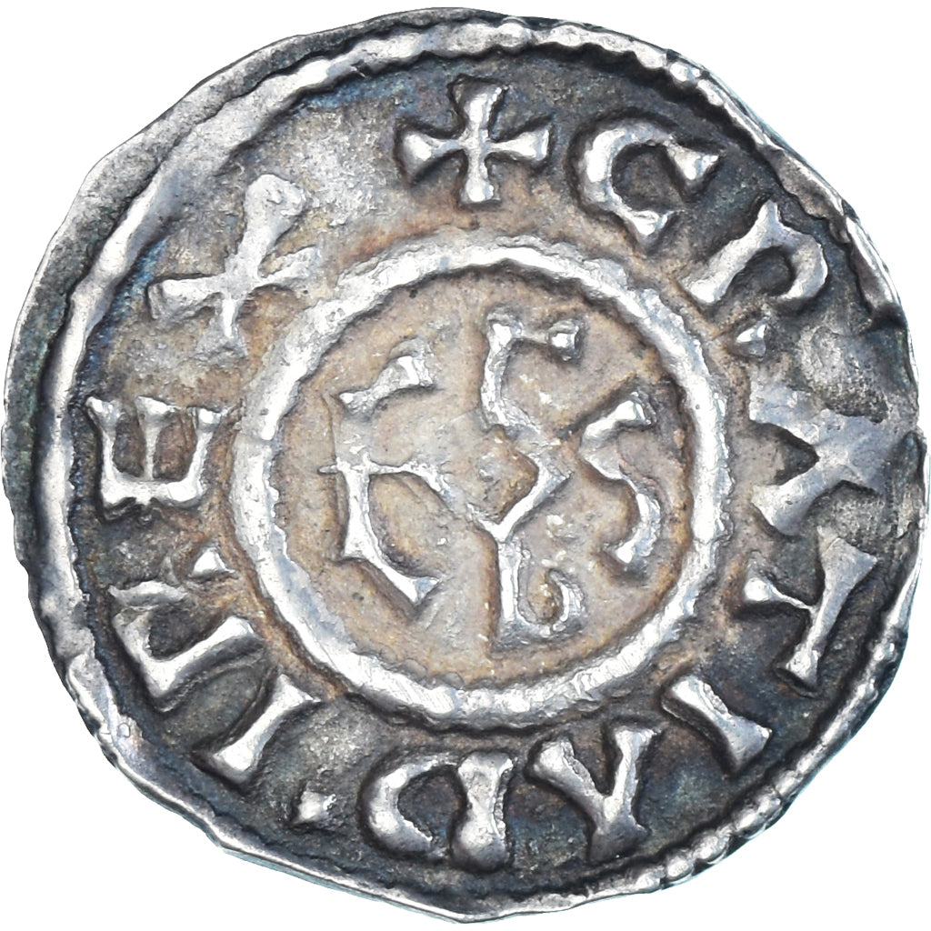Coin, France, Charles le Chauve, Denier, 843-877, Rouen, AU(55-58), Silver