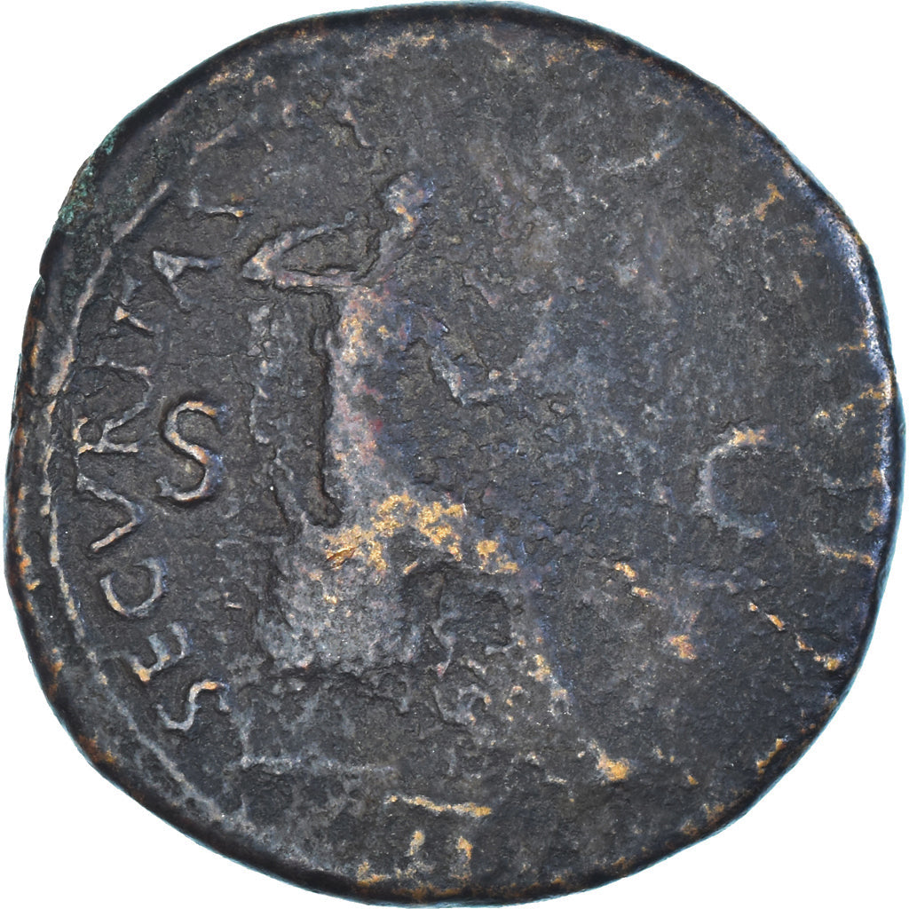 Nero, Dupondius, 62-68, Lugdunum, Bronze, VF(30-35), RIC:405