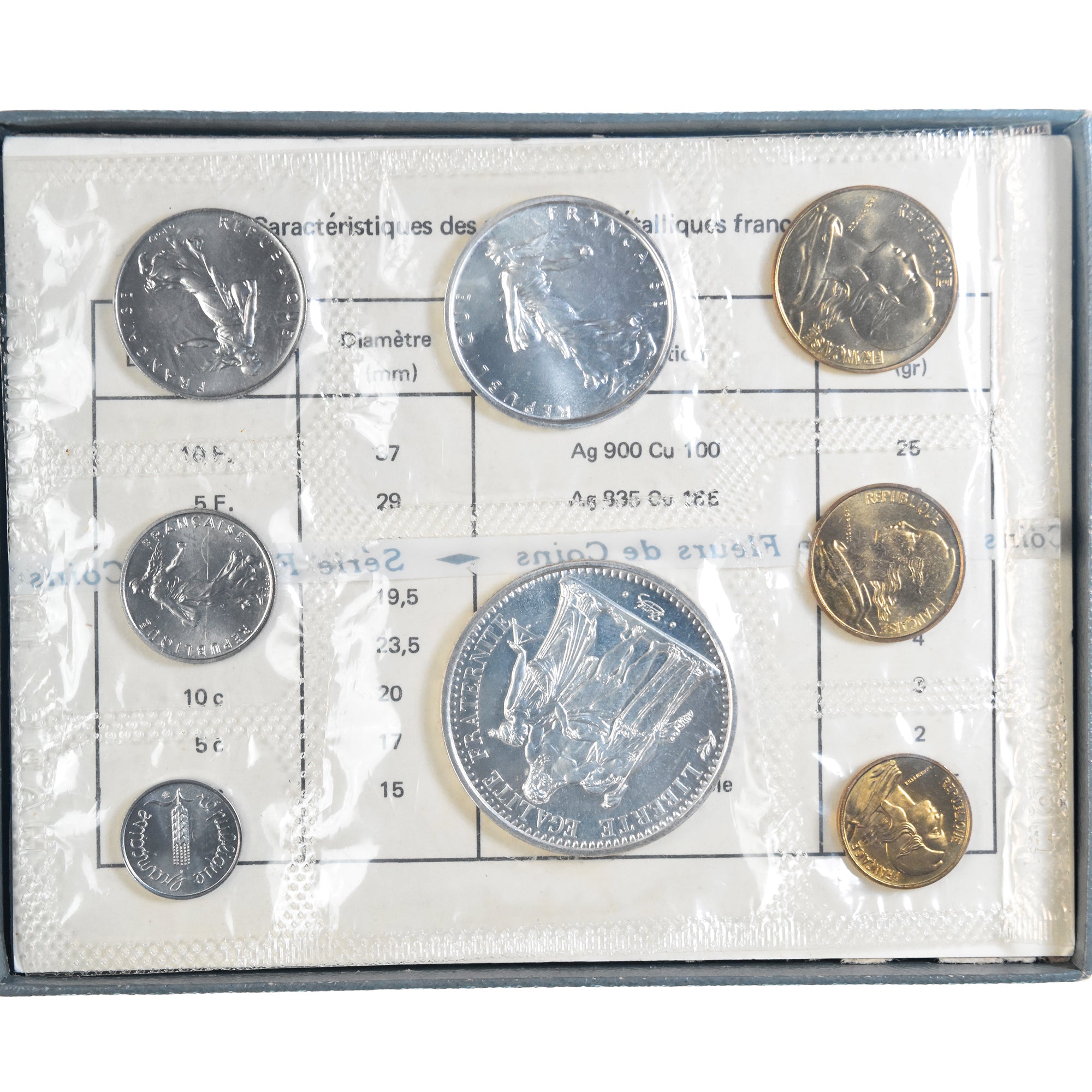 Francia, Coffret 1 c. à 10 frs., 1969, Monnaie de Paris, série FDC, N.C., FDC