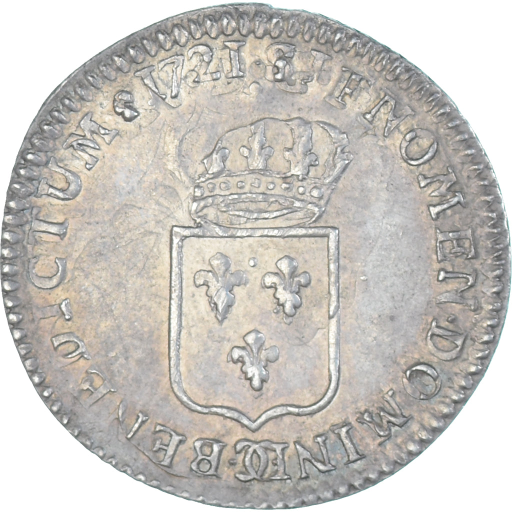 Munten, Frankrijk, Louis XV, 1/6 Écu de France, 1721, Besançon, réformé