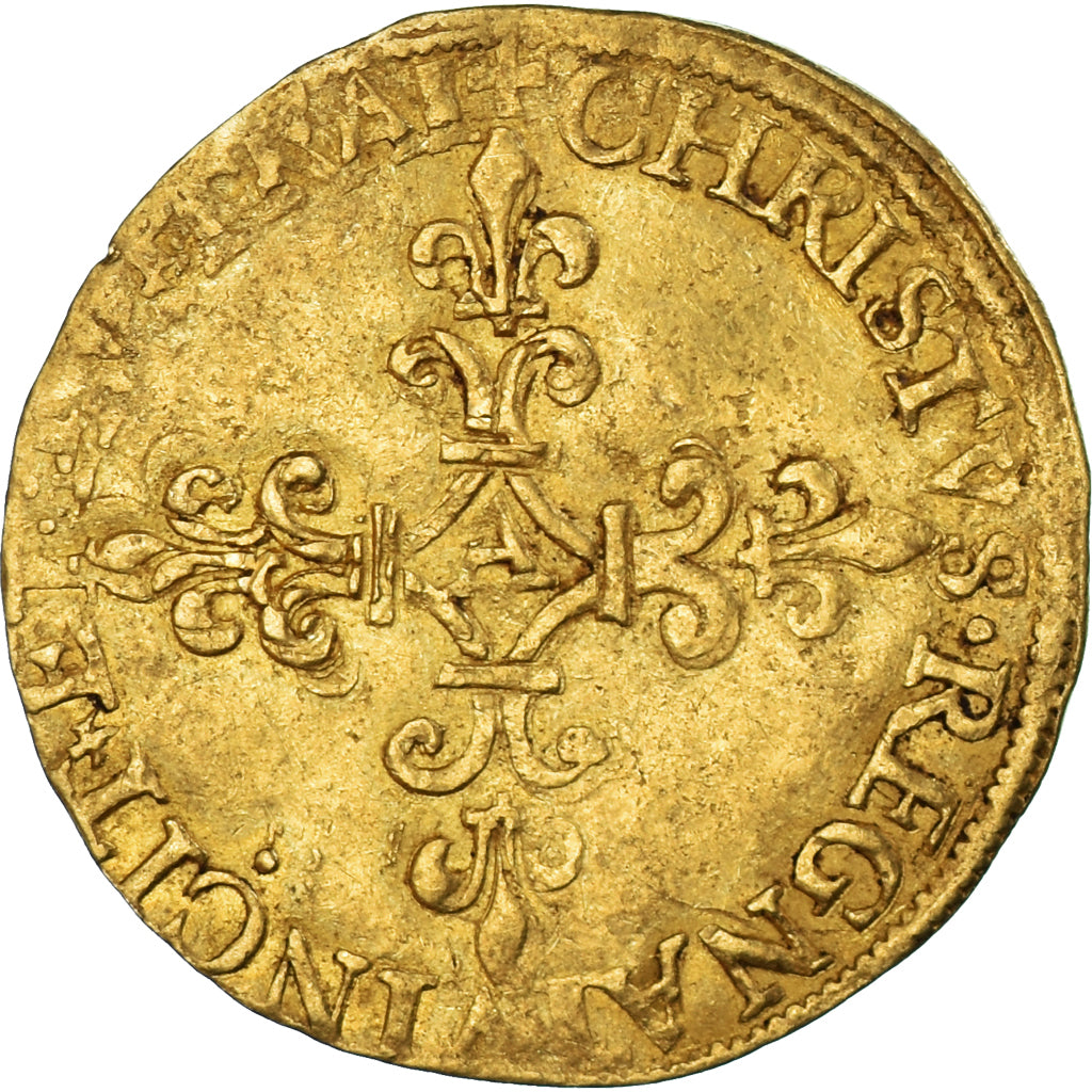 Francia, Charles IX, Écu d'or au soleil, 1563, Paris, Oro, BB+, Duplessy:1057