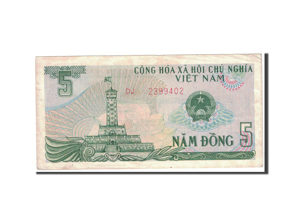 Banknote, Vietnam, 5 D<ox>ng, 1985, Undated, KM:92a, AU(50-53)