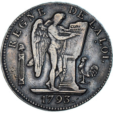 Moneta, Francia, Écu de 6 livres françoise, 1793, Paris, Variety, MB+