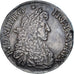 Frankrijk, Louis XIV, Écu au portrait apollinien, 1665, Rennes, Zilver, ZF