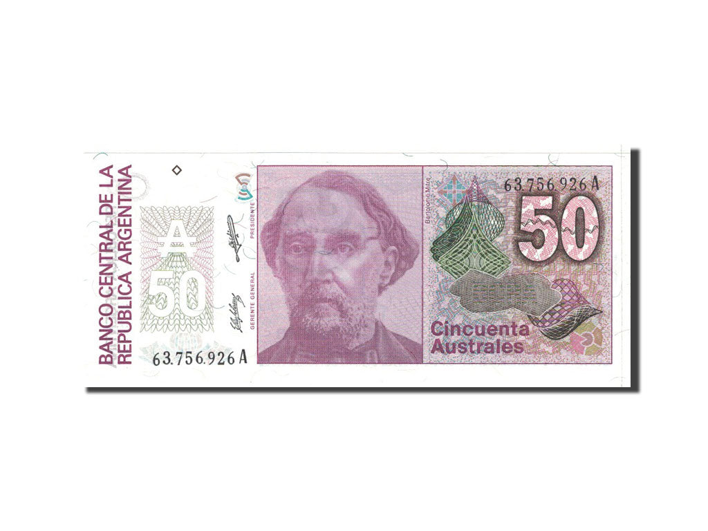 Banknote, Argentina, 50 Australes, 1986, Undated, KM:326a, UNC(65-70)
