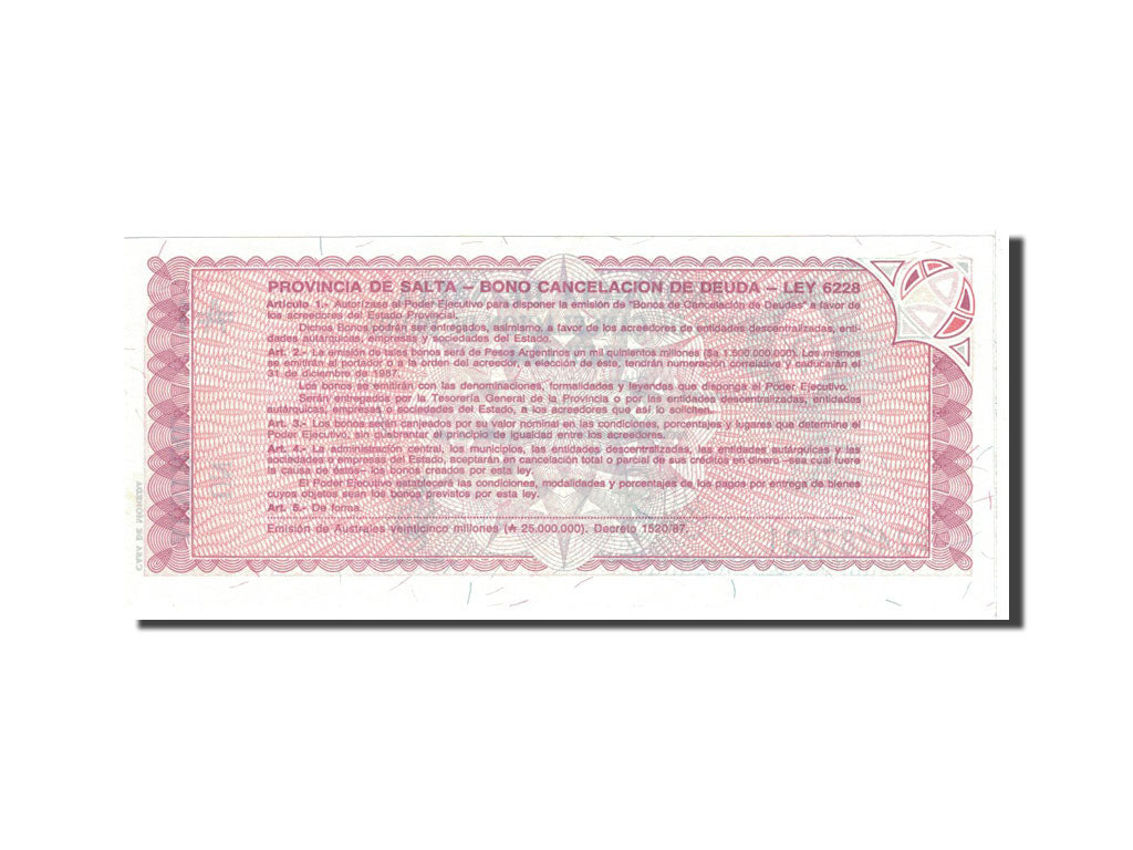 Banknote, Argentina, 1 Austral, 1986, Undated, KM:S2612c, UNC(65-70)