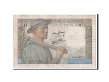Geldschein, Frankreich, 10 Francs, 1942, 1942-10-15, SS, KM:99c