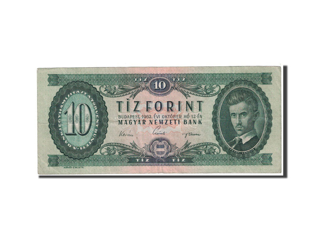 Banknote, Hungary, 10 Forint, 1962, 1962-10-12, KM:168c, EF(40-45)