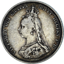 Great Britain, Victoria, Shilling, 1887, Silver, VF(30-35)