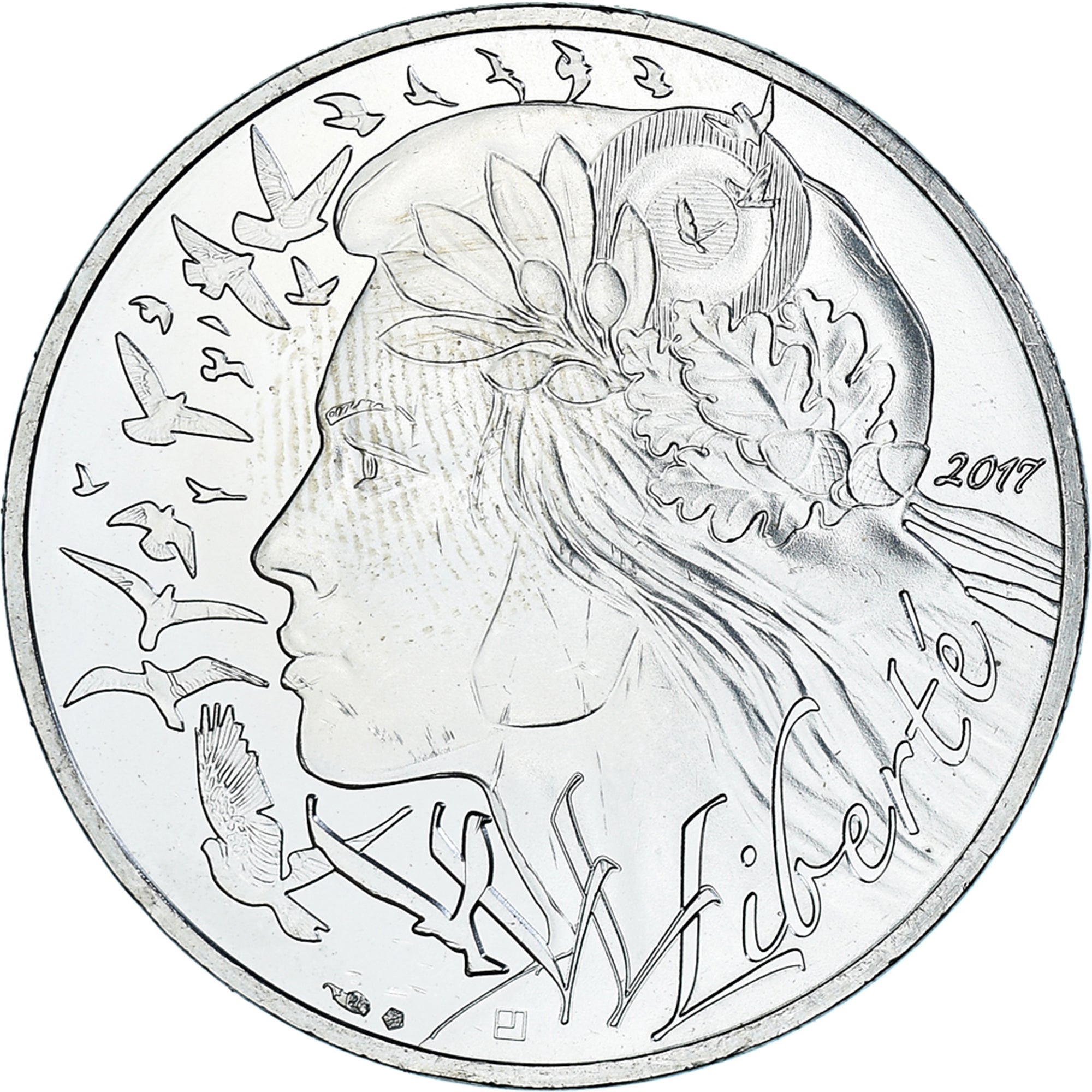 France, Marianne, 20 Euro, 2017, Paris, MS(63), Silver