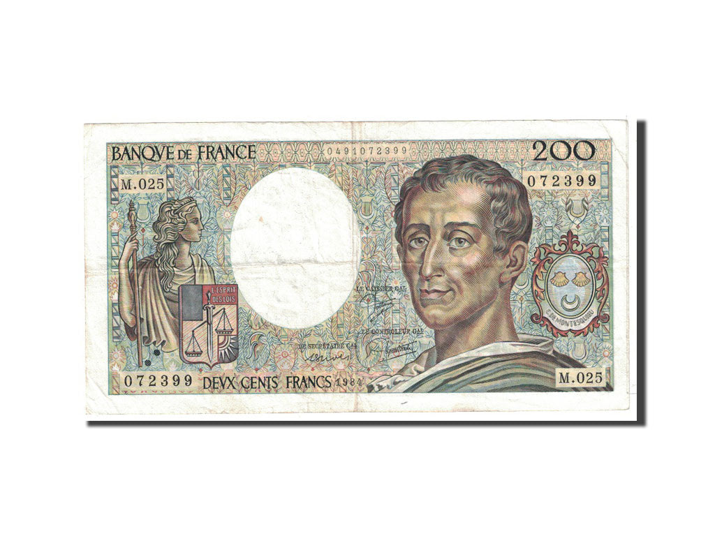 Banknote, France, 200 Francs, 1984, Undated, EF(40-45), Fayette:70.4, KM:155a