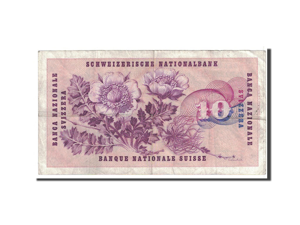 Geldschein, Schweiz, 10 Franken, 1963, 1963-03-28, KM:45h, SS