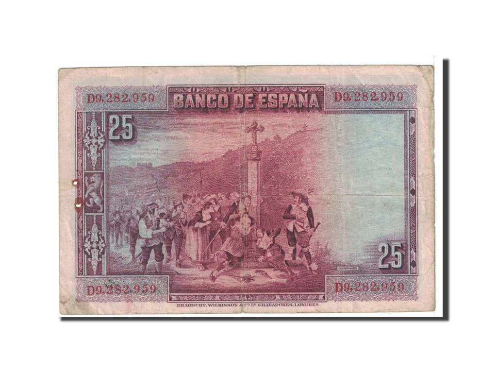 Banknote, Spain, 25 Pesetas, 1928, 1928-08-15, KM:74b, EF(40-45)