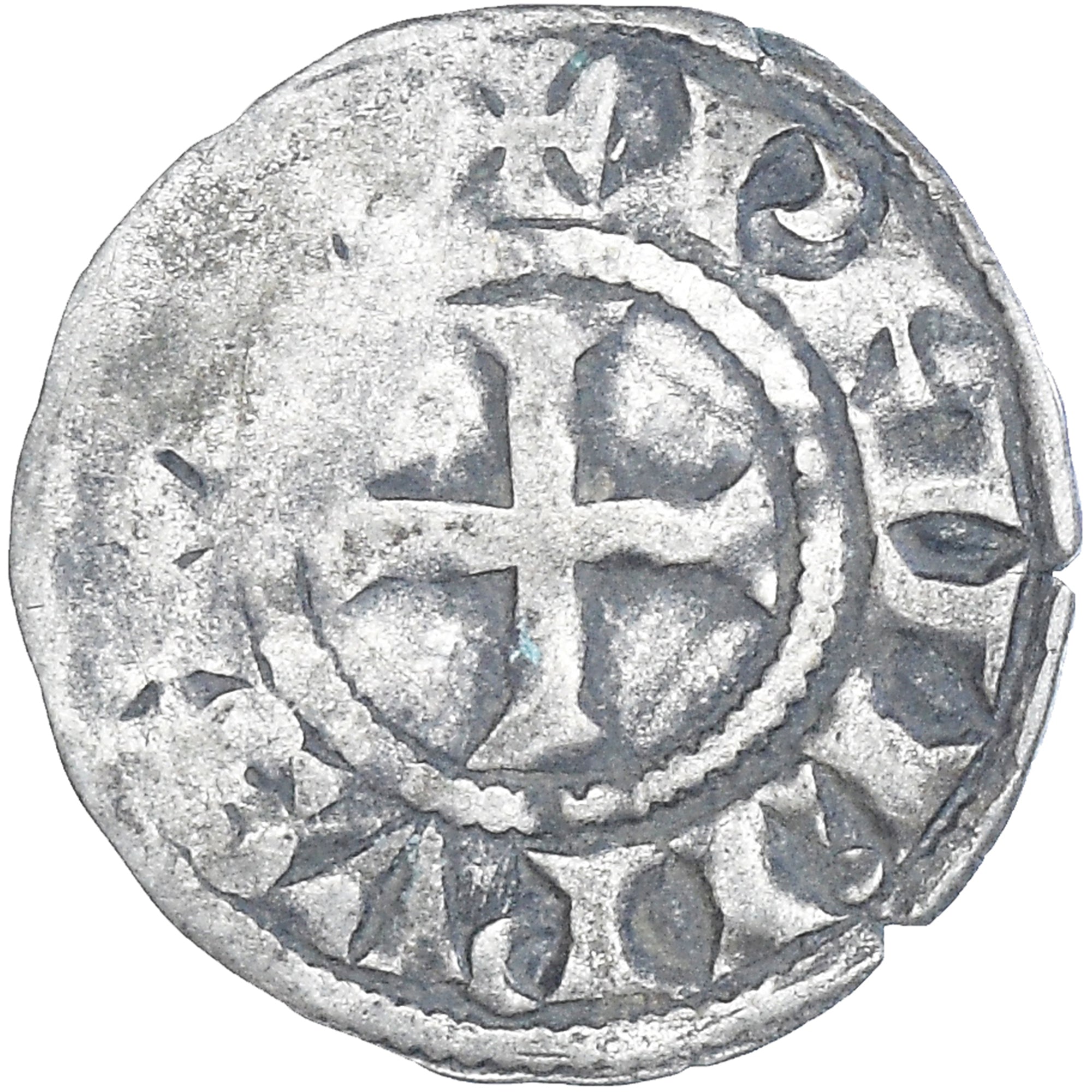 Coin, France, Philip II, Denier Tournois, 1180-1223, Saint-Martin de Tours