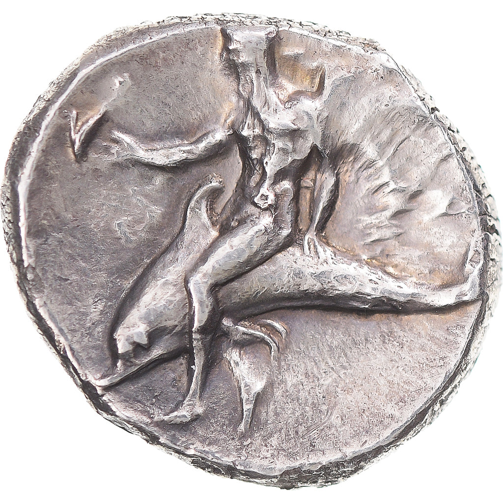 Moneta, Calabria, Nomos, ca. 302-280 BC, Tarentum, AU(50-53), Srebro, HN