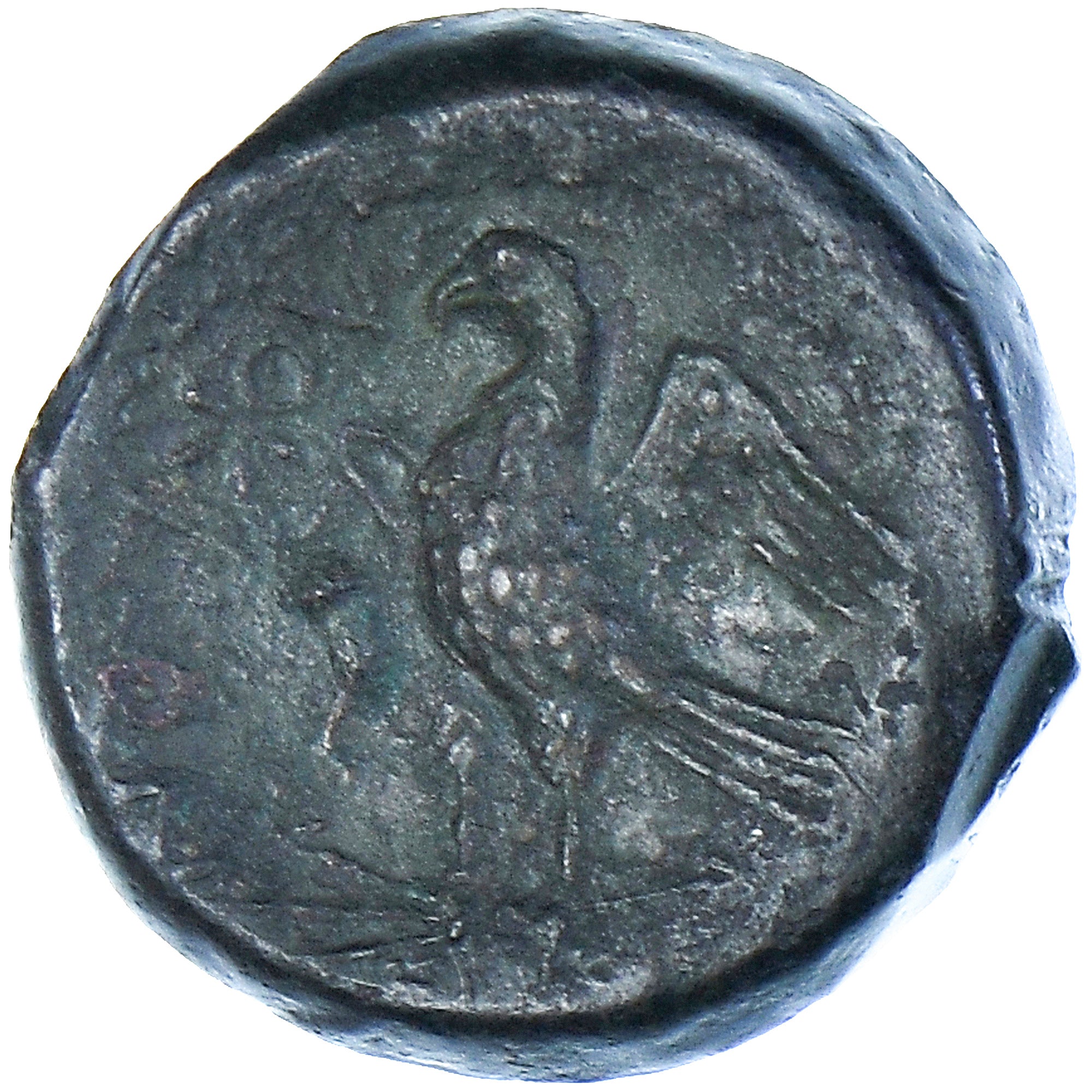 Moneda, Bruttium, Æ, ca. 280-272 BC, Lokroi Epizephyrioi, MBC+, Bronce, HN