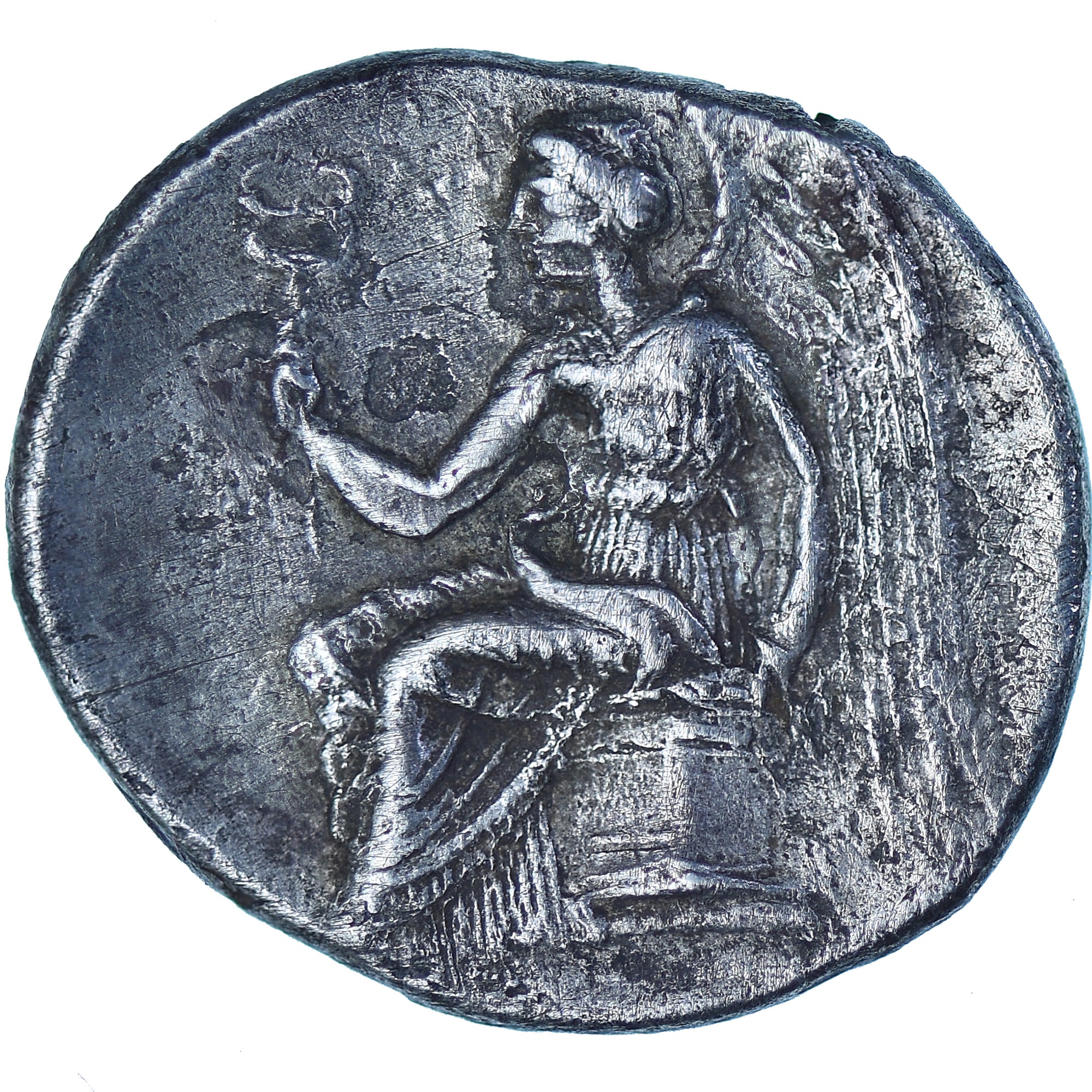 Munten, Bruttium, Drachm, ca. 299-289 BC, Terina, ZF, Zilver, HN Italy:2641