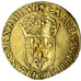 França, Charles IX, Écu d'or au soleil, 1567, La Rochelle, Dourado, VF(30-35)