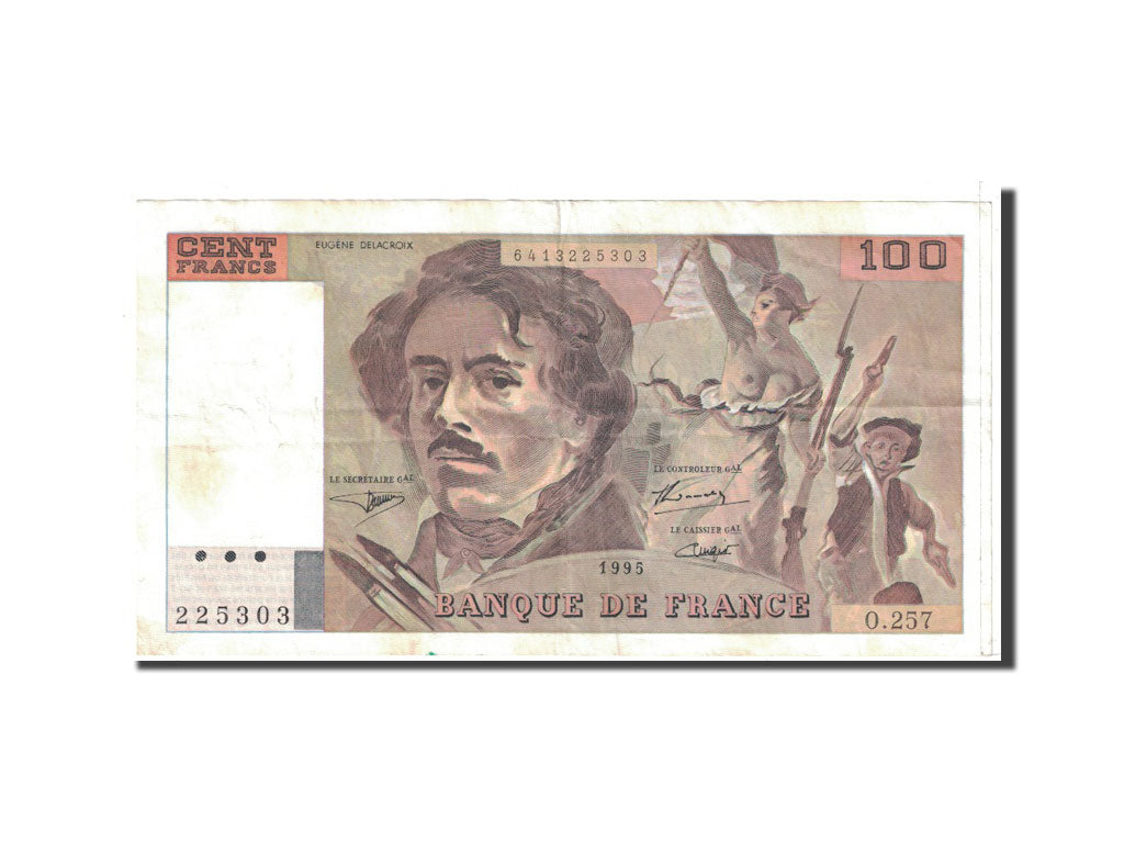 Geldschein, Frankreich, 100 Francs, 1995, Undated, SS, Fayette:69 ter 2a