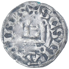 Moneda, Francia, Philip II, Denier, 1180-1223, Saint-Martin de Tours, BC+