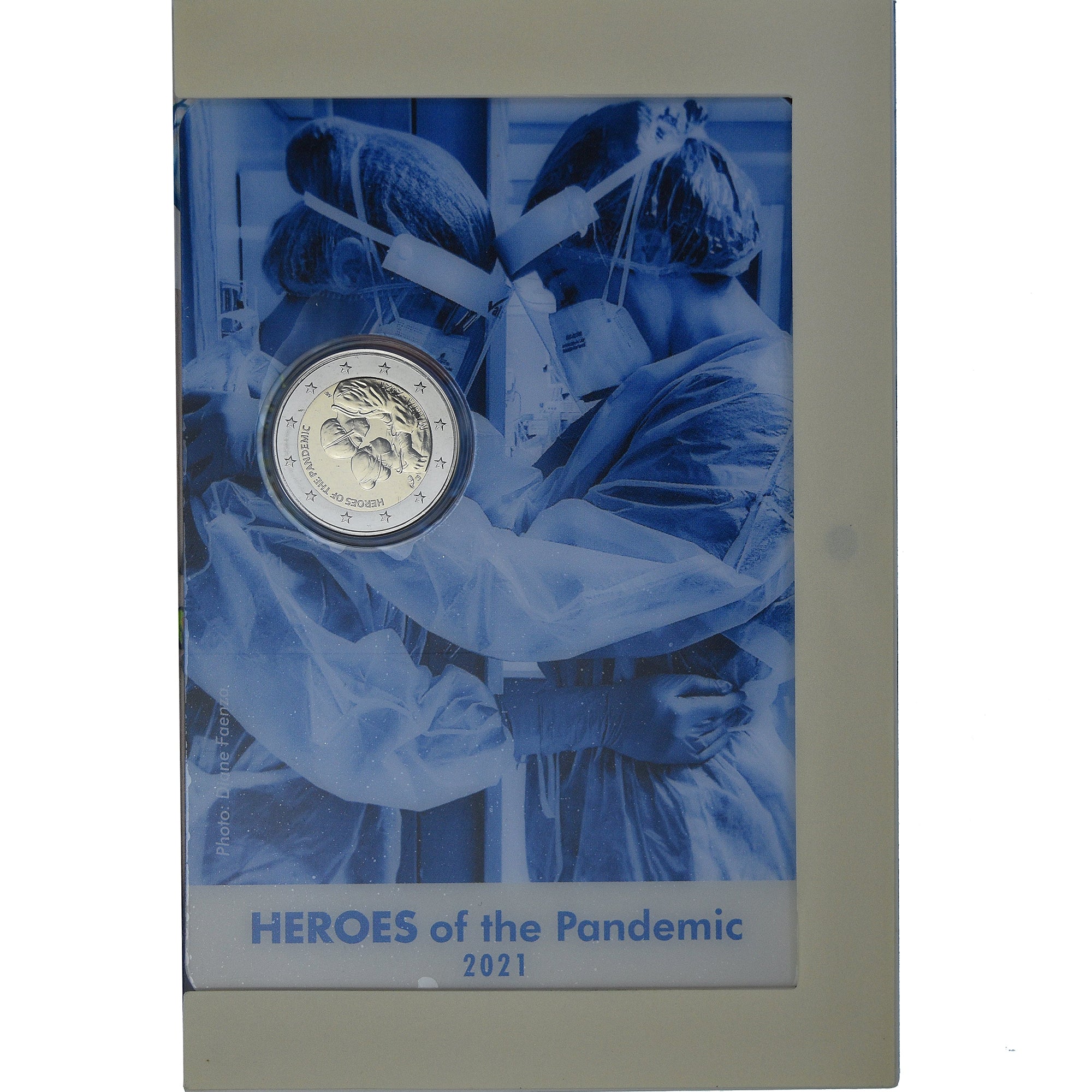 Malta, 2 Euro, Heroes of the Pandemic, 2021, Monnaie de Paris, Coin card.FDC