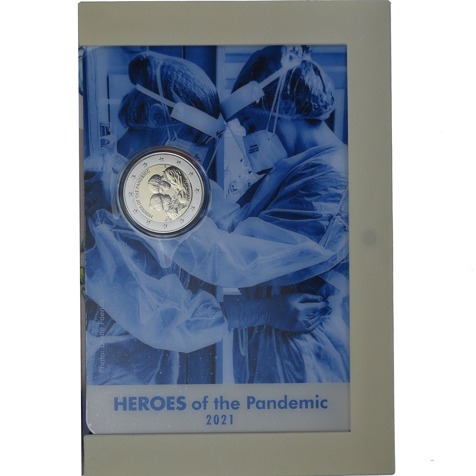 Malta, 2 Euro, Heroes of the Pandemic, 2021, Monnaie de Paris, Coin card.FDC