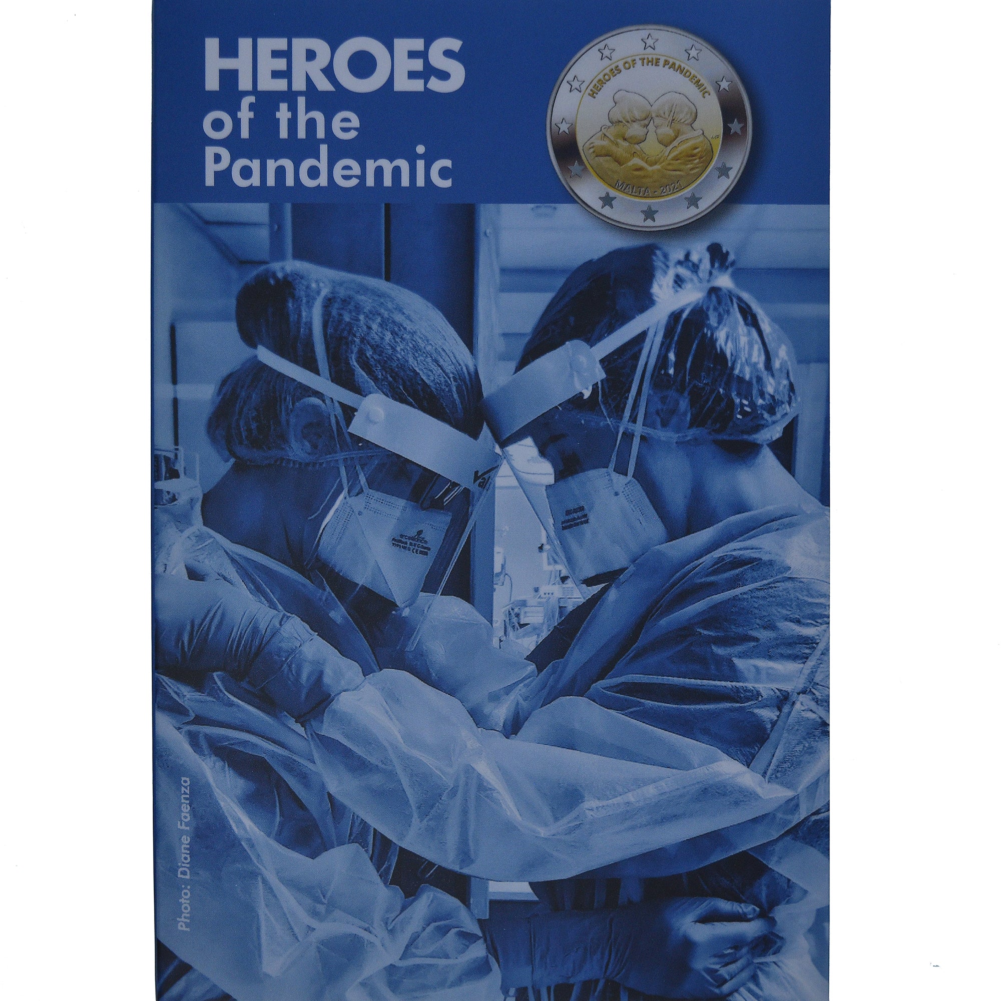 Malta, 2 Euro, Heroes of the Pandemic, 2021, Monnaie de Paris, Coin card.FDC